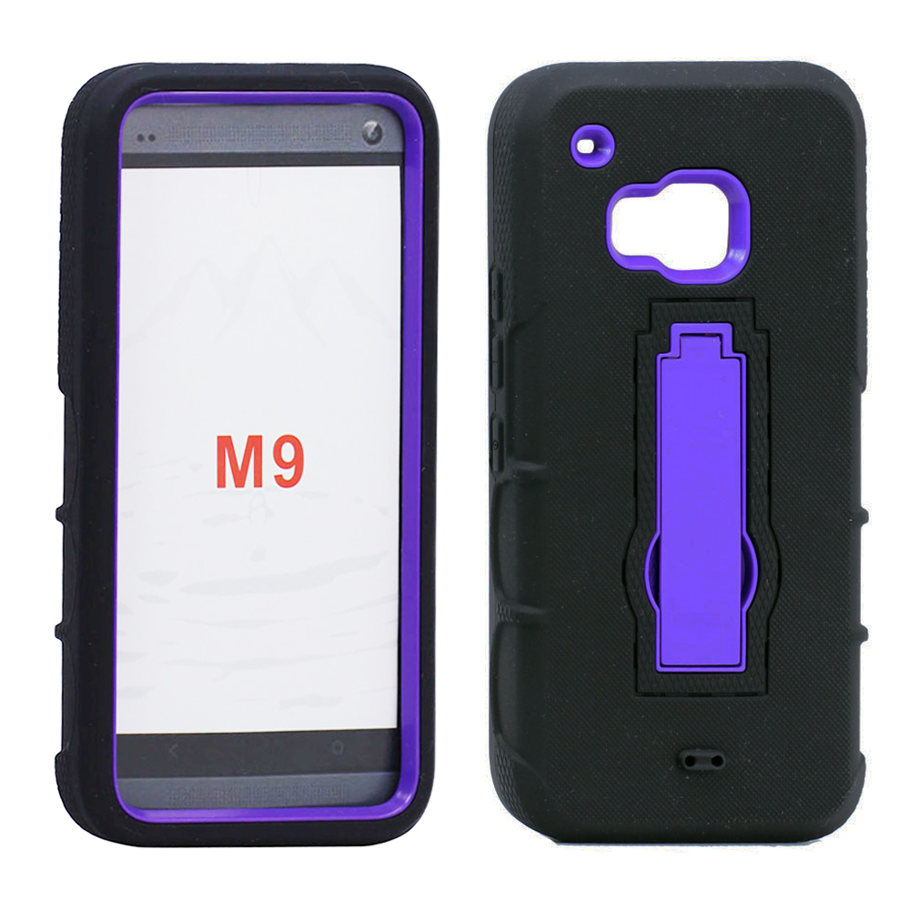 HTC One M9 Armor Hybrid Stand Case (Purple)